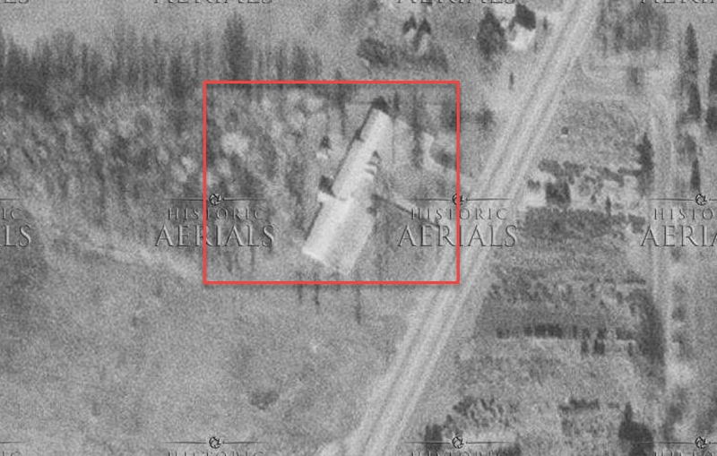 Maple Grove Motel - 1964 Aerial (newer photo)